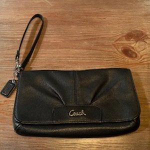 Coach leather wristlet/clutch mini bag/wallet